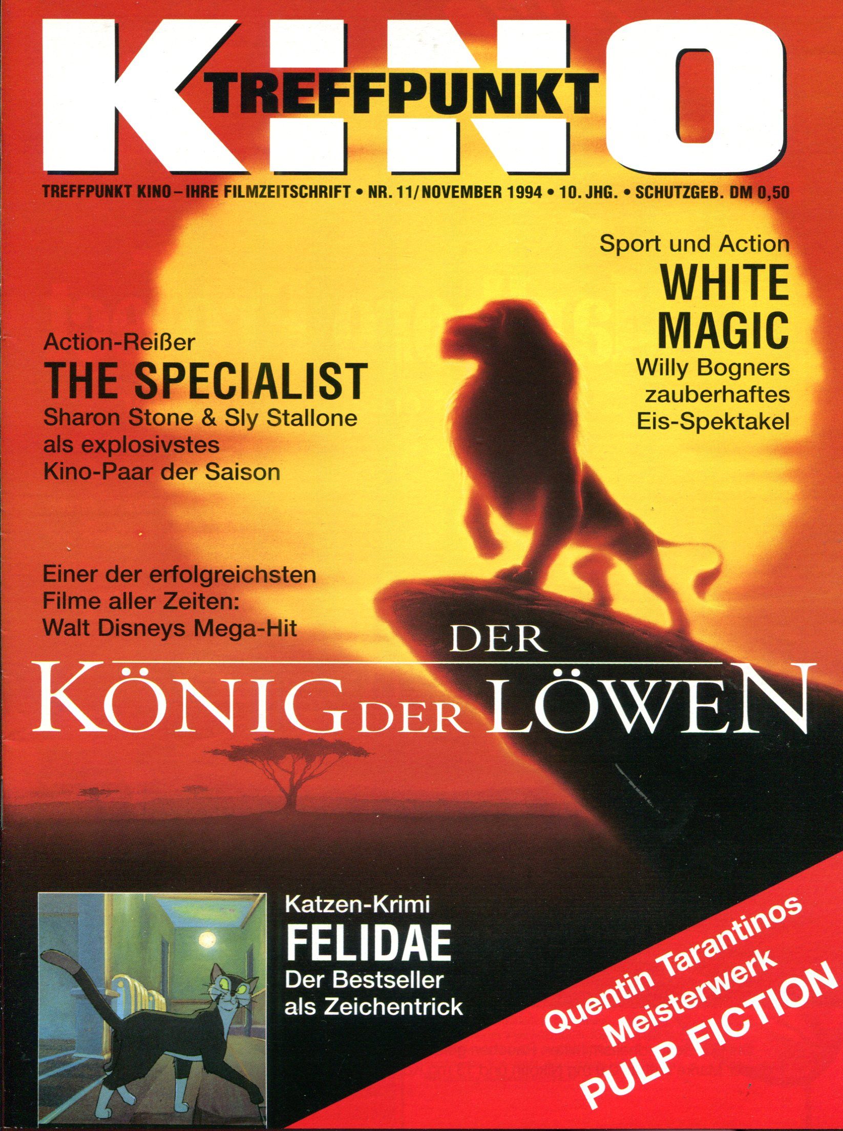 TREFFPUNKT KINO magazine side cover Issue  11 November 1994